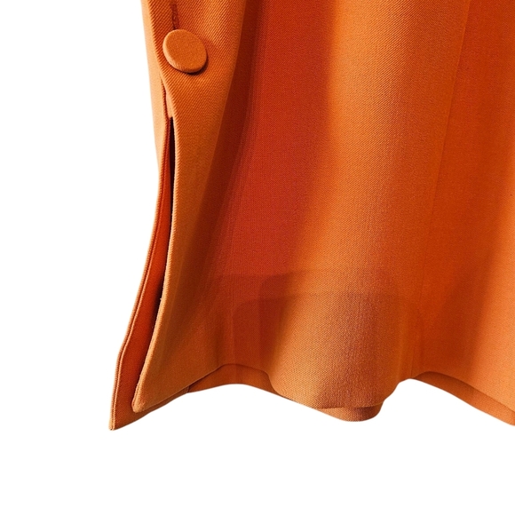 NWT Zara Sleeveless Button Orange Top Vest Casual Women's Size Medium - Picture 13 of 16